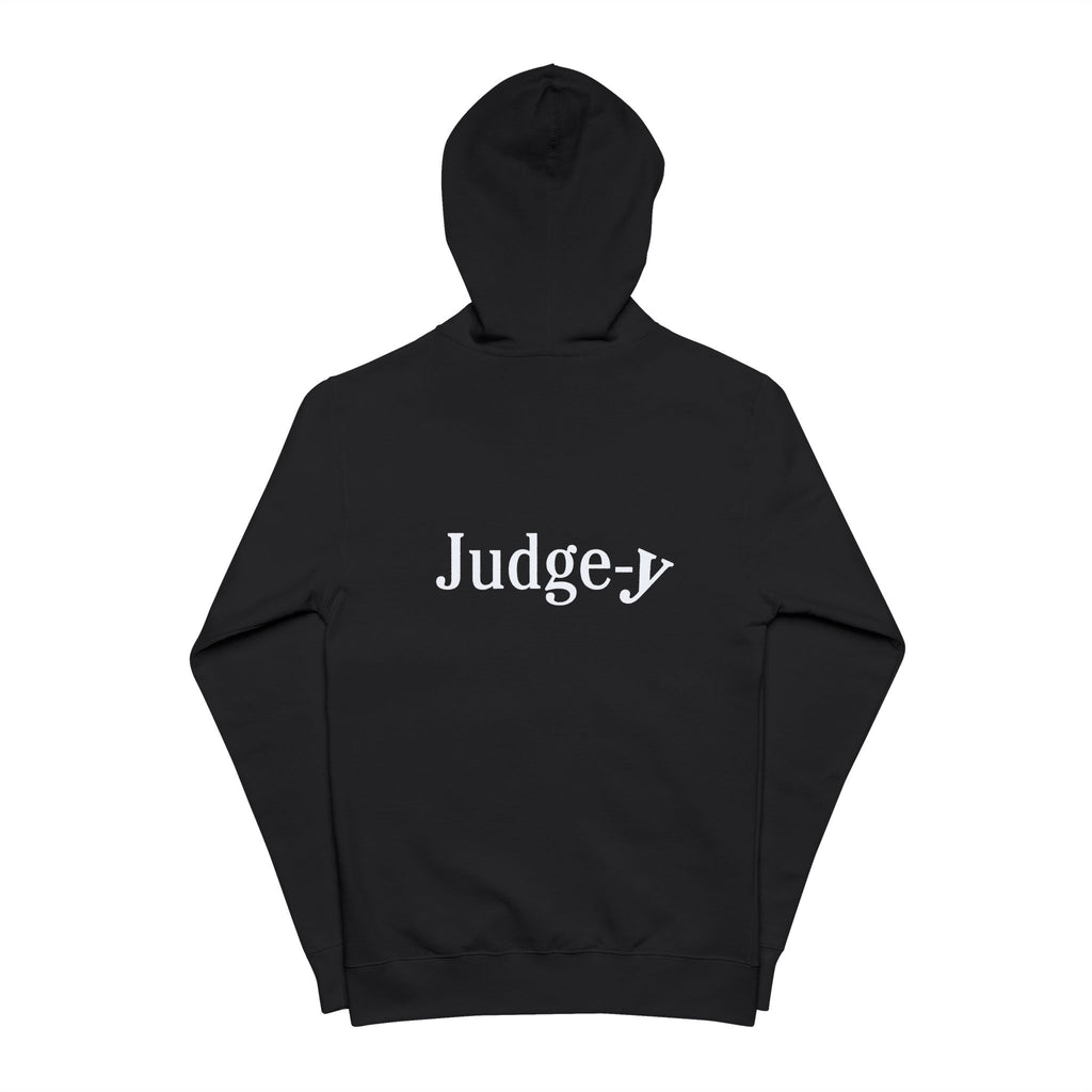 Judge-y Logo Unisex Fleece Zip Up Hoodie