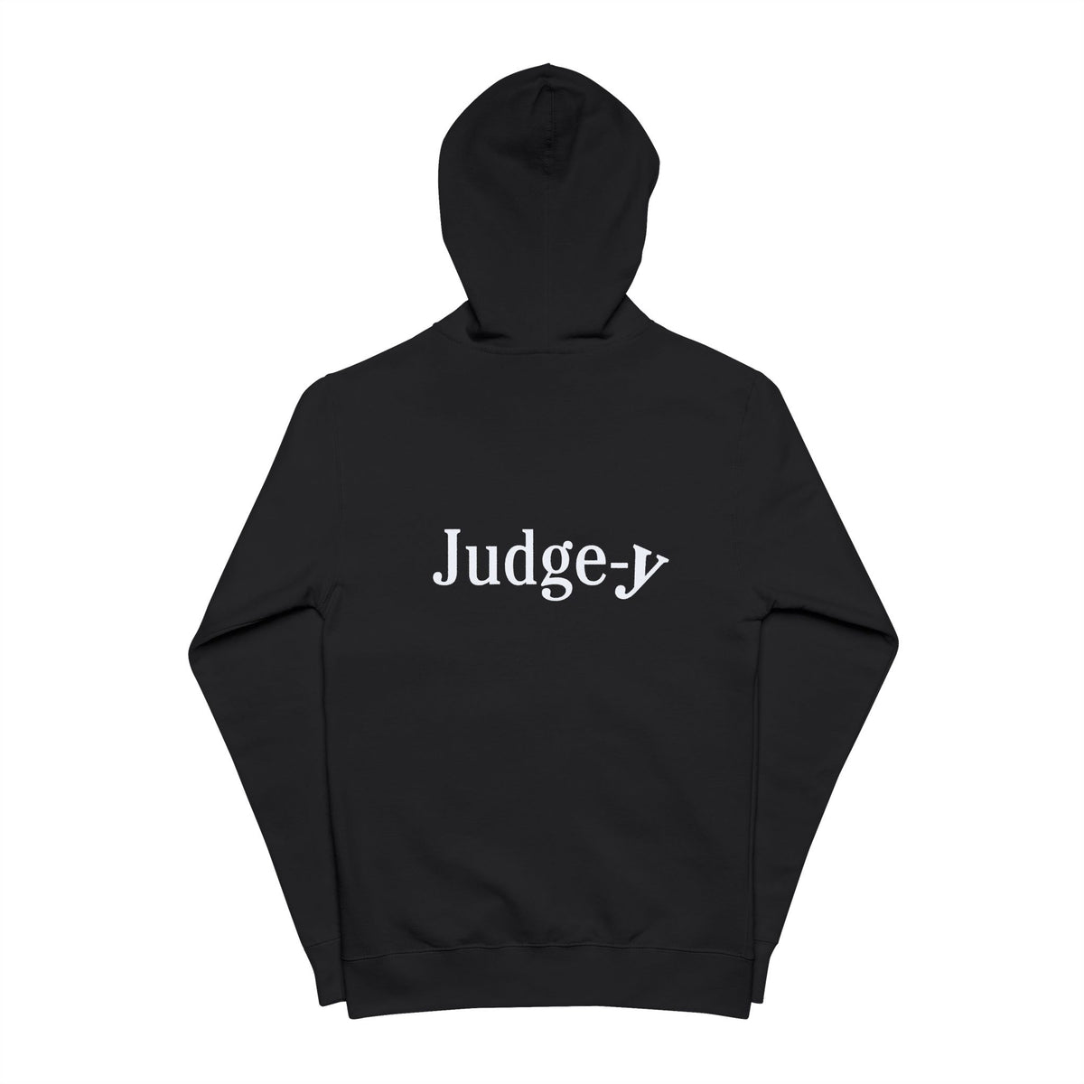 Judge-y Logo Unisex Fleece Zip Up Hoodie