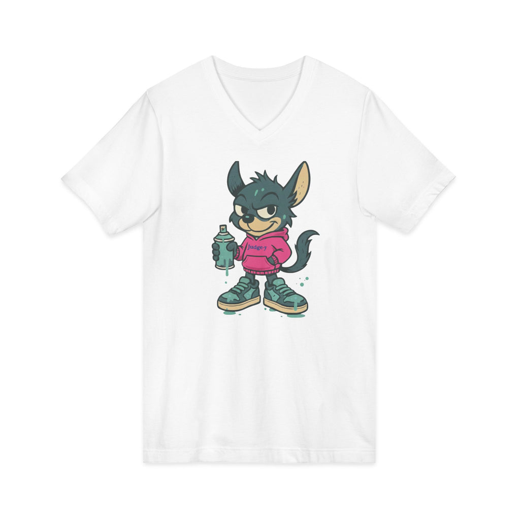 Judgey-y Unisex Jersey Short Sleeve V-Neck Tee