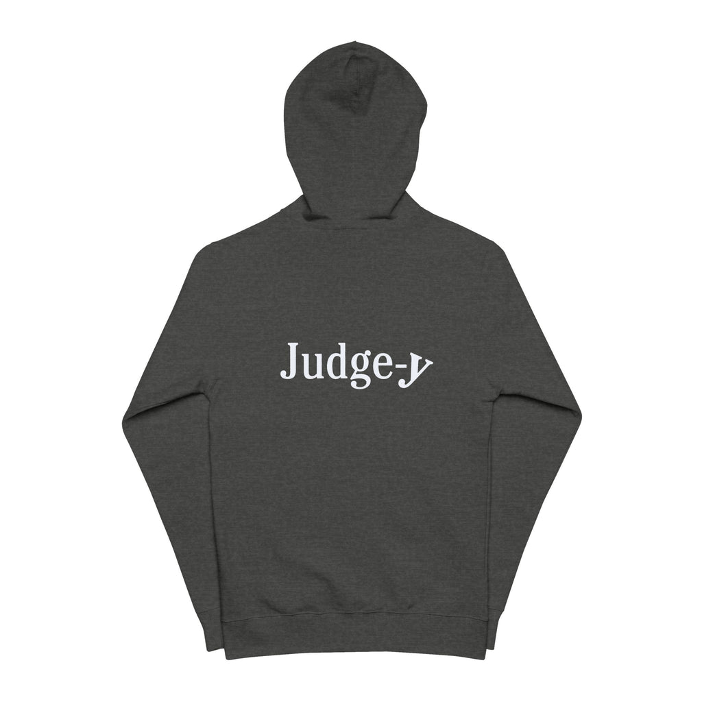 Judge-y Logo Unisex Fleece Zip Up Hoodie