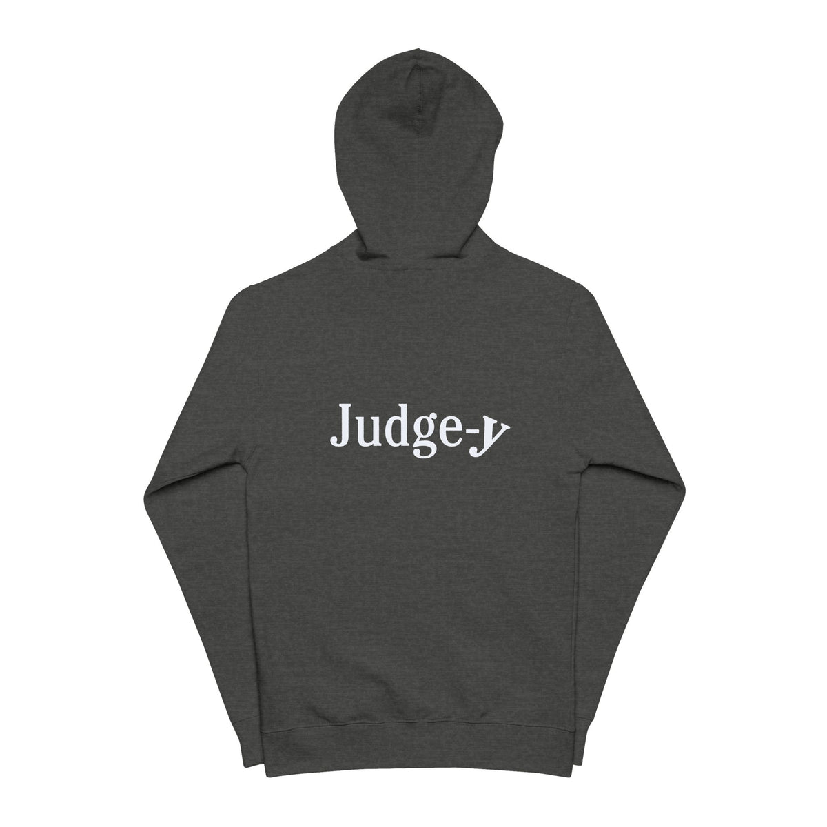 Judge-y Logo Unisex Fleece Zip Up Hoodie